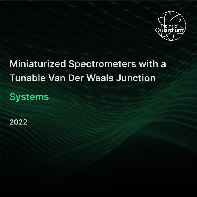 Miniaturized Spectrometers With a Tunable Van Der Waals Junction